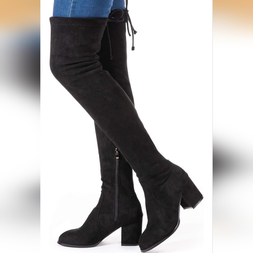 Chic Black Over the Knee Boots